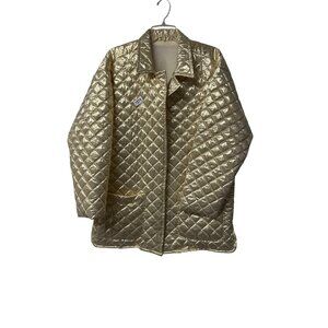 Gold jacket open front quilted see. Pictures for measurements